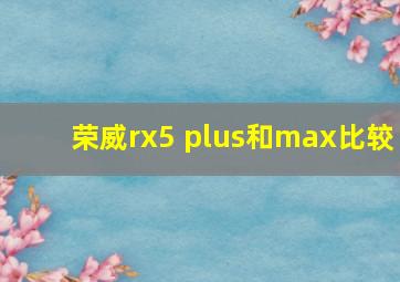 荣威rx5 plus和max比较